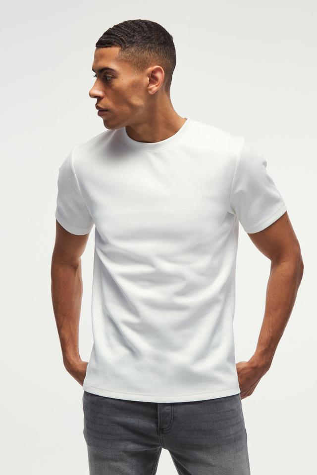 Slim Suede Brushed T-shirt | boohooMAN USA Product Image