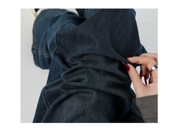 High Rise Washed Wide Leg Jeans Product Image