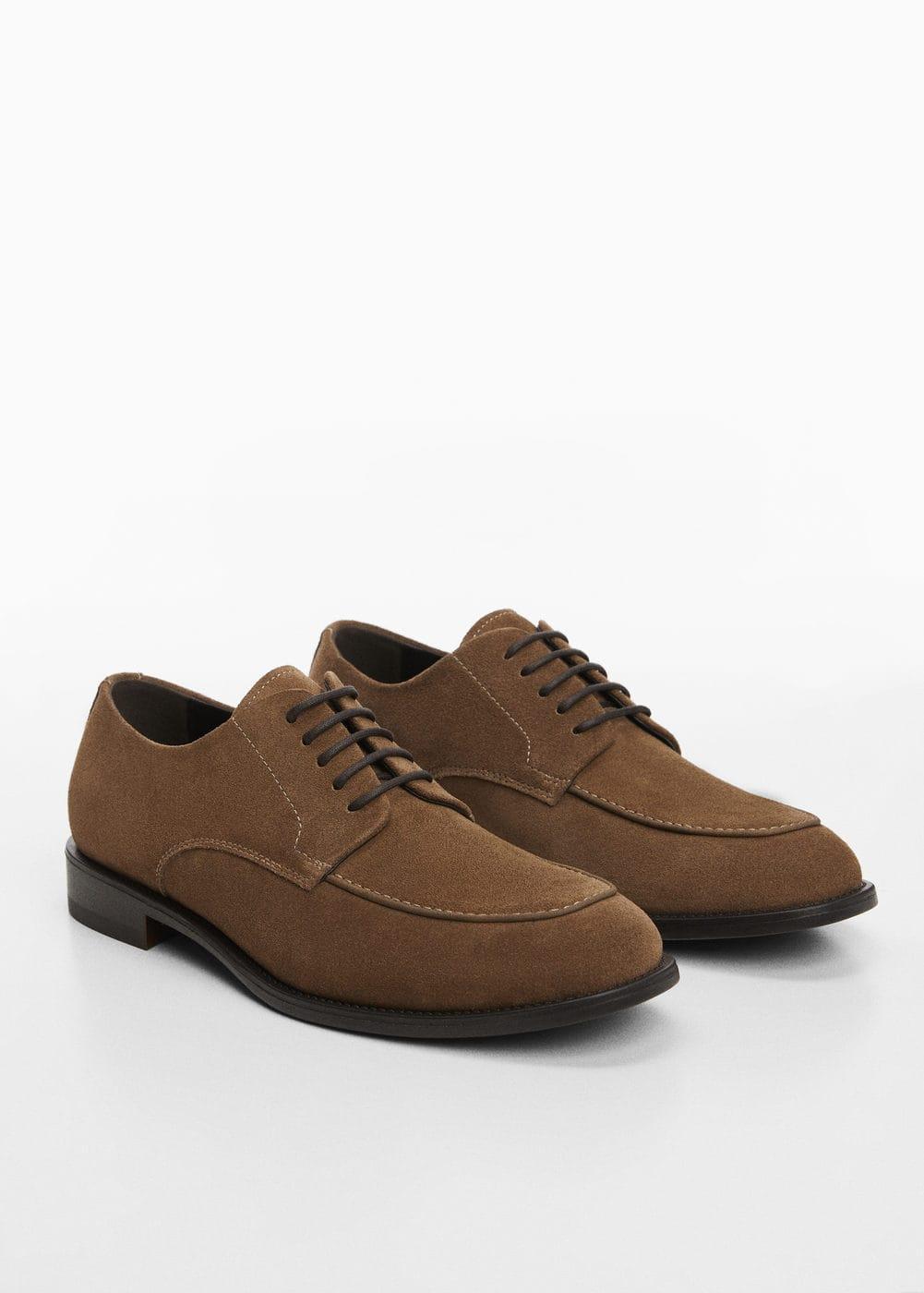 MANGO MAN - Suede lace shoe medium brownMen Product Image