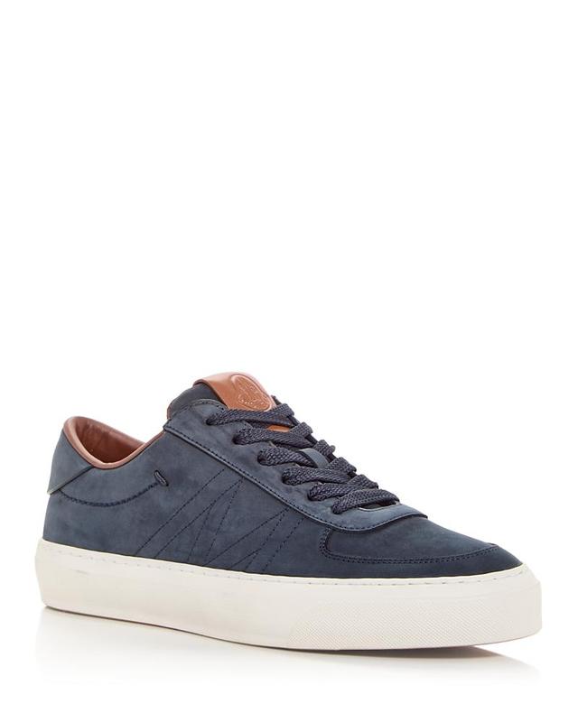 Men's Monclub Nubuck Low-top Sneakers In Medium Blue Product Image