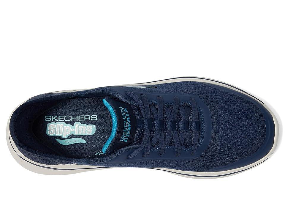 SKECHERS Performance Go Walk Arch Fit 2.0 Valencia Hands Free Slip-Ins (Navy/Aqua) Women's Shoes Product Image