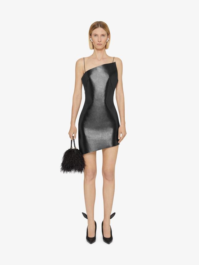 Asymmetric dress in leather Product Image