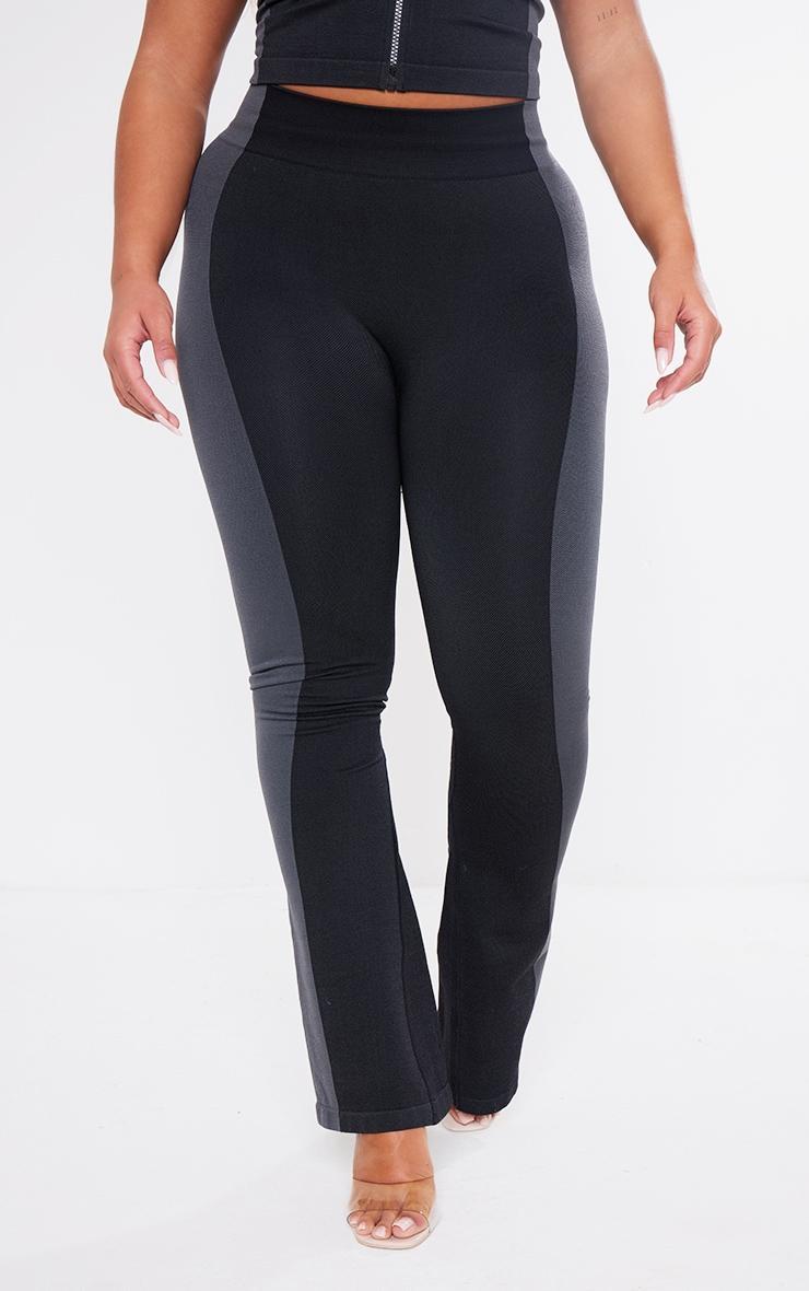 Shape Black Seamless Contrast High Waist Leggings Product Image