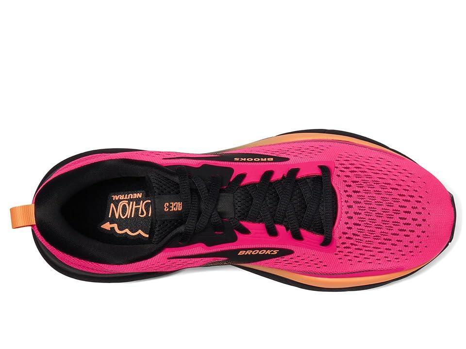 Brooks Trace 3 Glo/Black/Orange) Women's Shoes Product Image