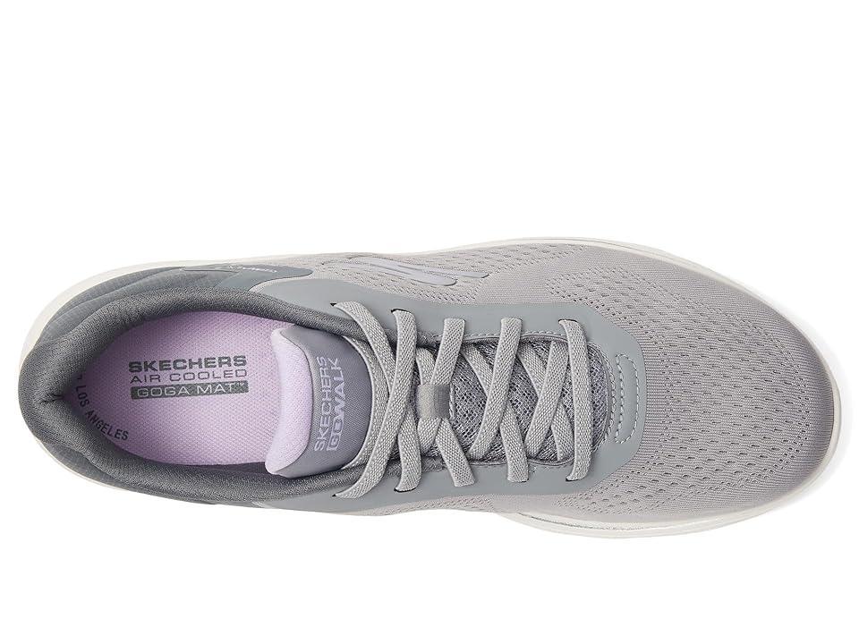 SKECHERS Performance Go Walk 7 - Cosmic Waves (Gray/Lavender) Women's Shoes Product Image