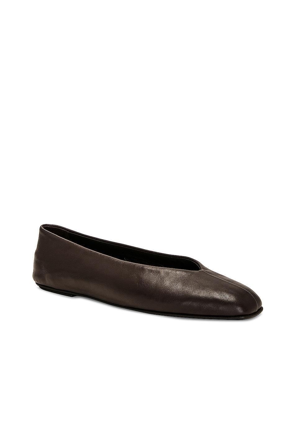 The Row Eva Two Flat in Dark Brown - Brown. Size 41 (also in ). Product Image