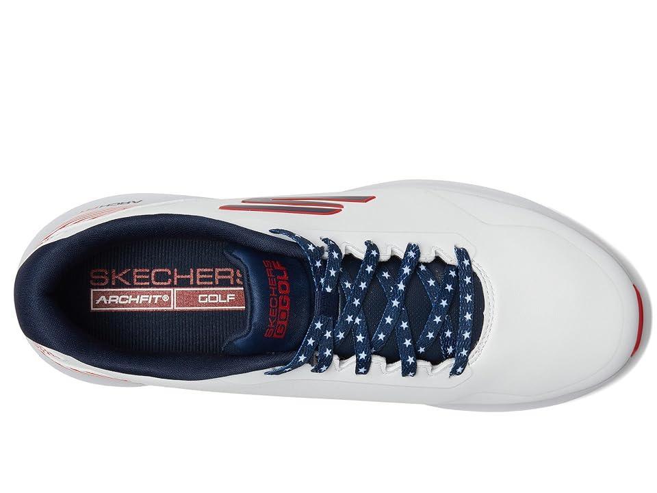 Skechers GO GOLF Max 2 (White/Navy/Red) Men's Golf Shoes Product Image