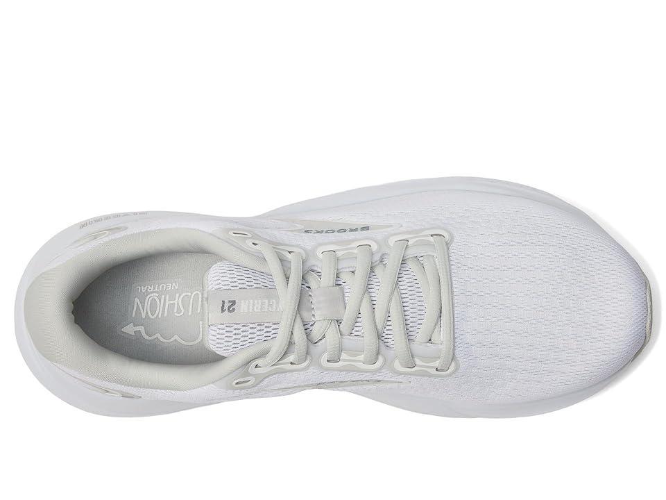 Brooks Glycerin 21 White/Grey) Men's Shoes Product Image