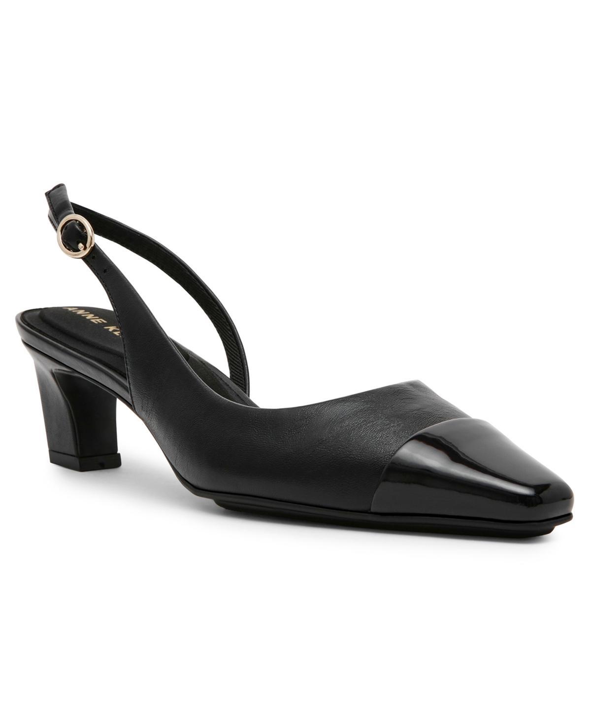 Anne Klein Womens Sama Navy Slingback Heels Product Image