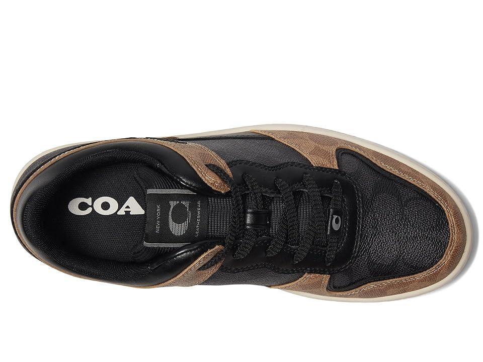 COACH C201 Mixed Signature Sneaker Tan) Men's Shoes Product Image