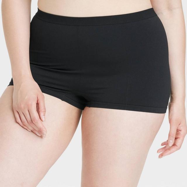 Womens Seamless Boy Shorts - Colsie Black XXL Product Image