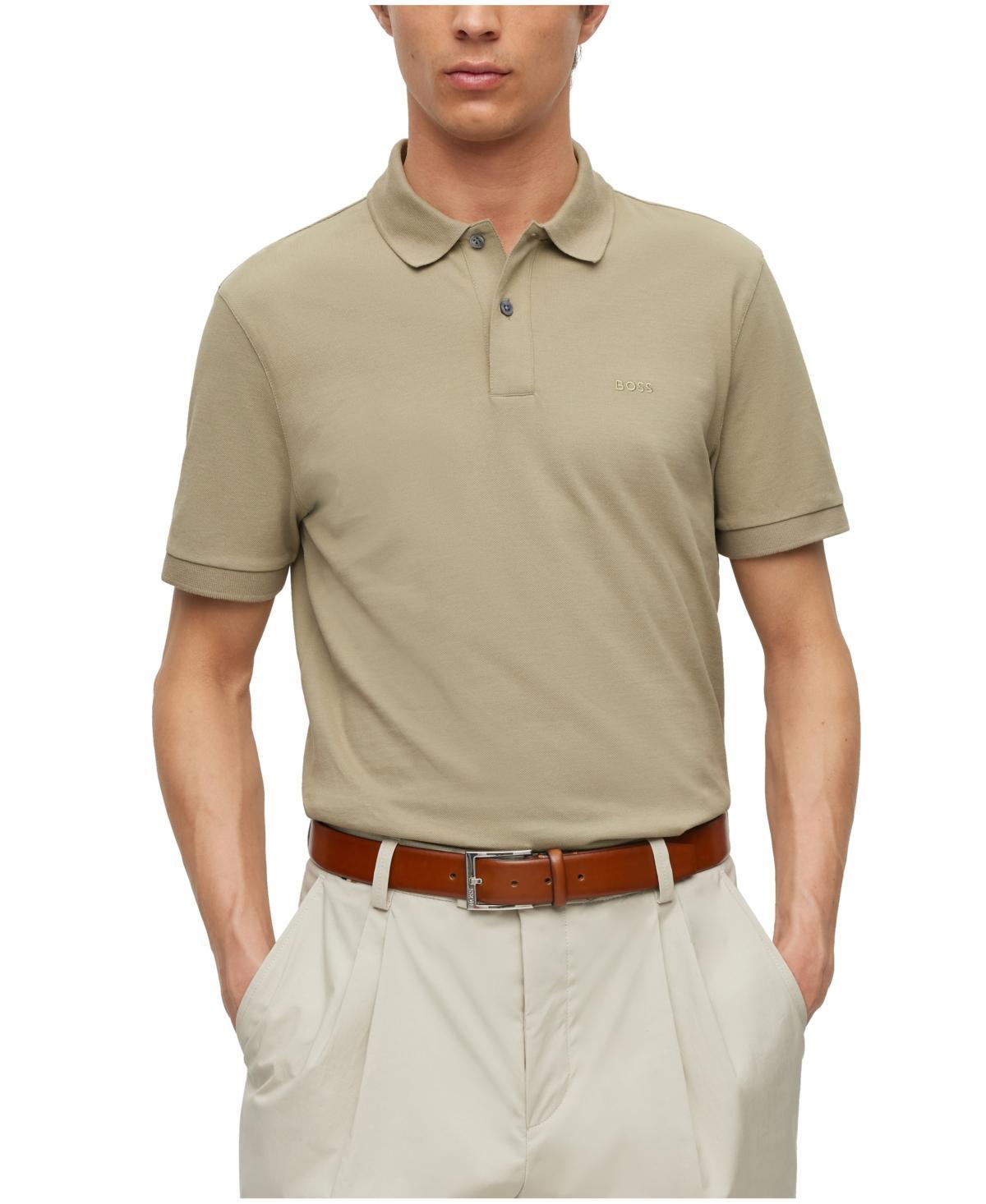 HUGO BOSS Boss By  Men's Embroidered Logo Polo Shirt In Light,pastel Green Product Image