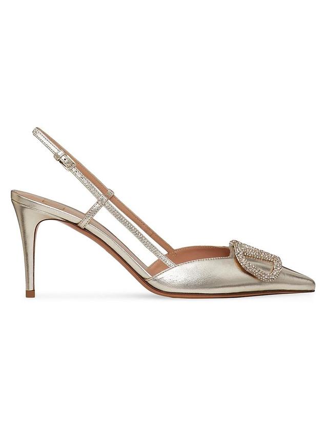 VLogo Glow Laminated Nappa Slingback Pumps 80MM Product Image