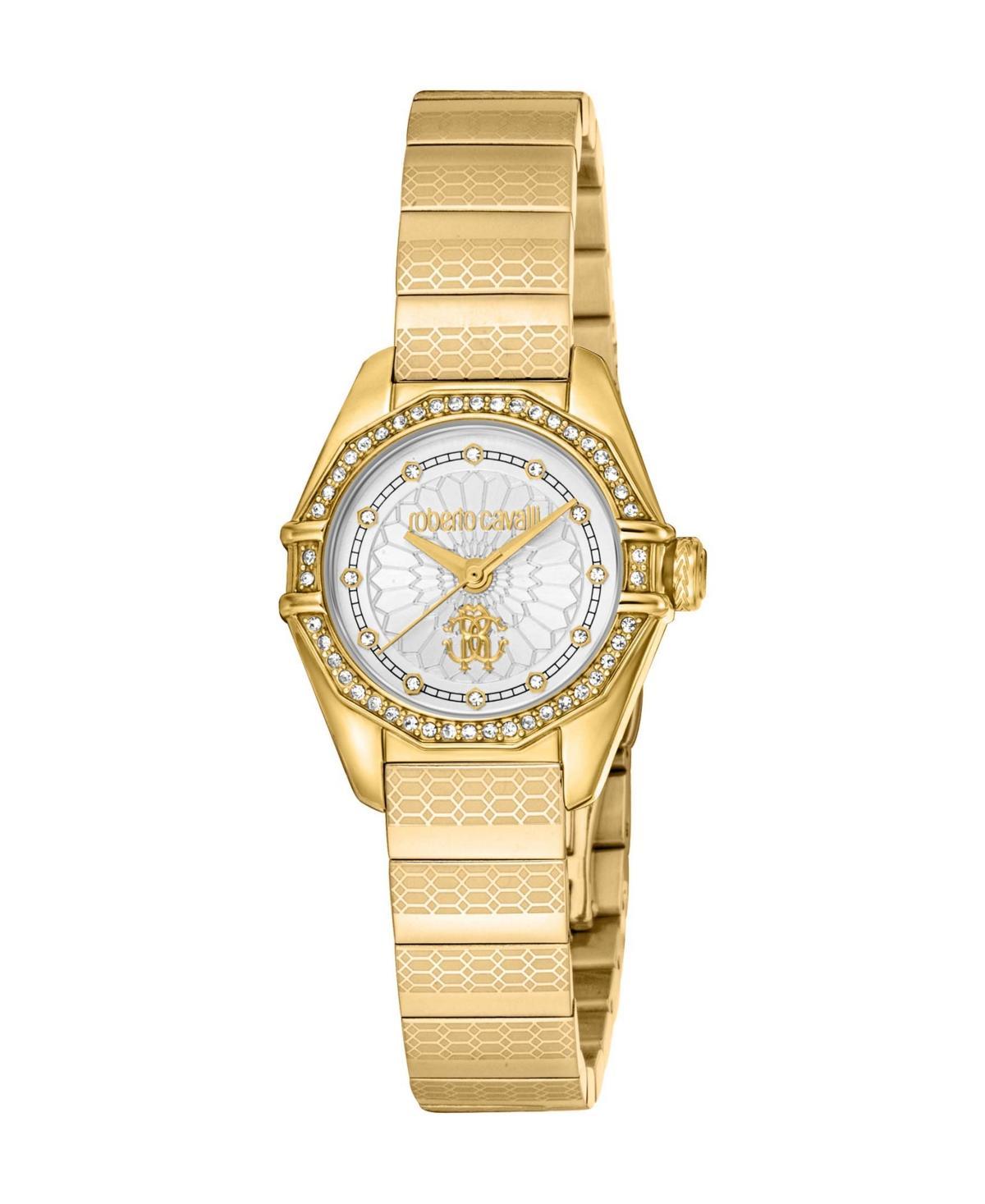 Roberto Cavalli Womens Quartz Gold-tone Stainless Steel Watch 26mm - Gold Product Image