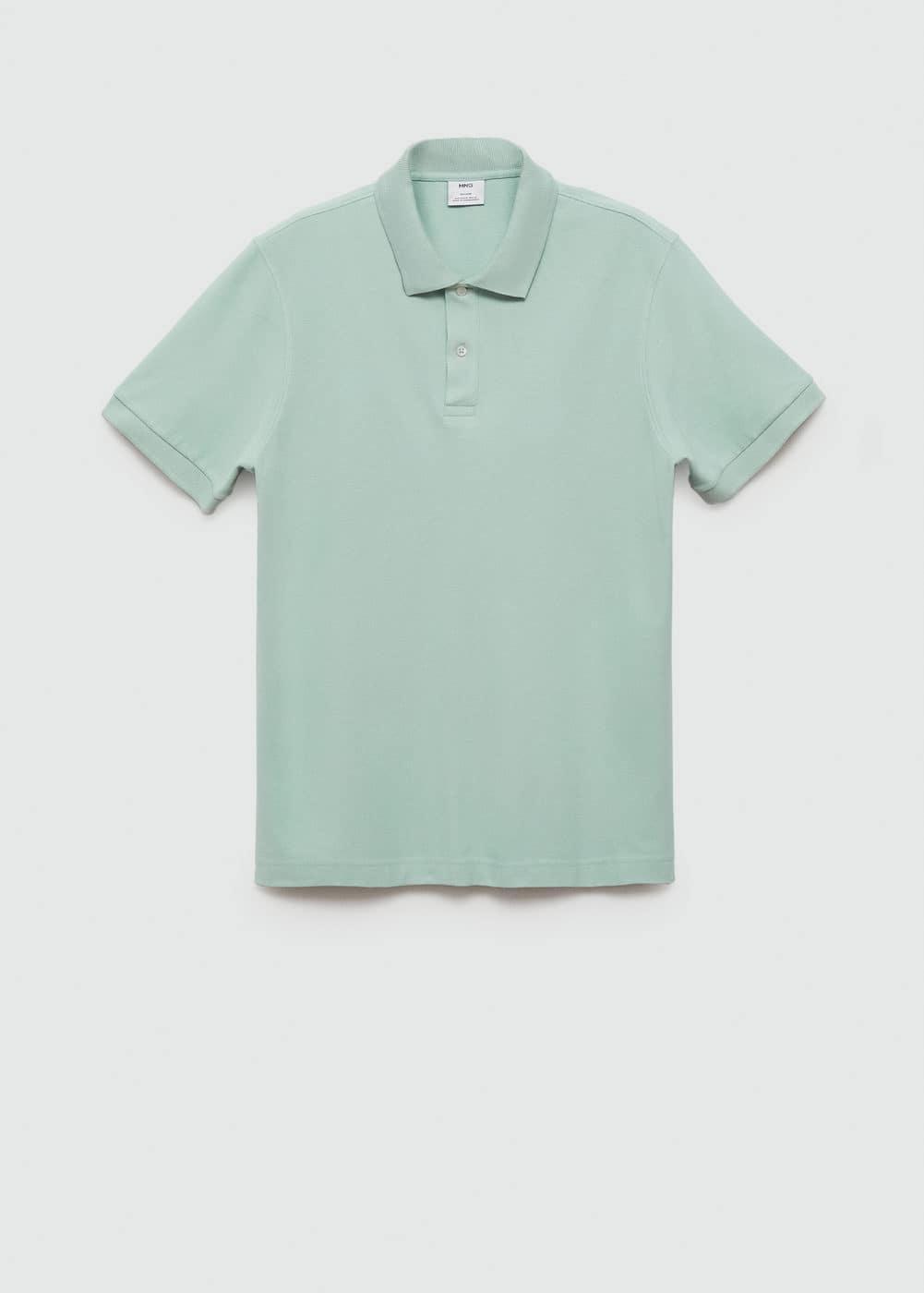 100% cotton pique polo shirt - Men | MANGO USA Product Image