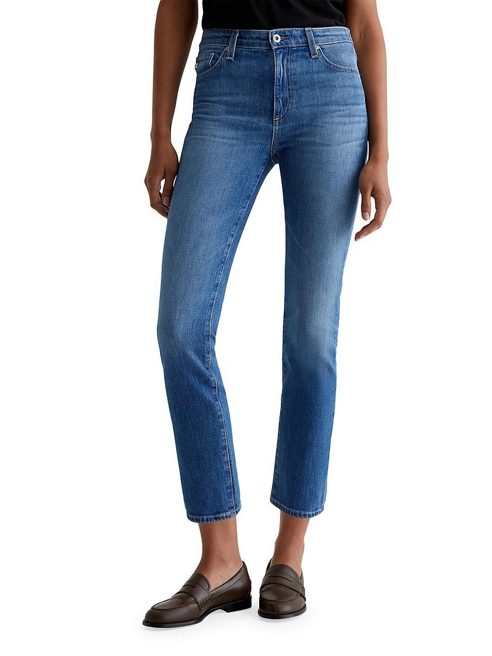 Womens Mari Mid-Rise Stretch Cropped Slim Jeans Product Image