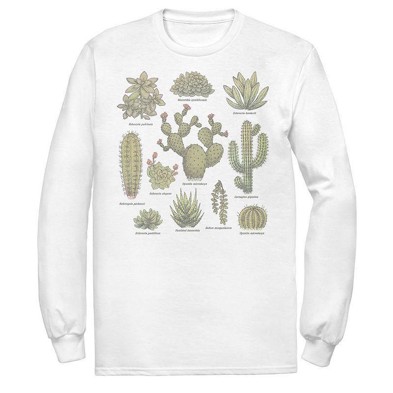 Mens Fifth Sun Botanical Cactus Line Up Tee White Product Image