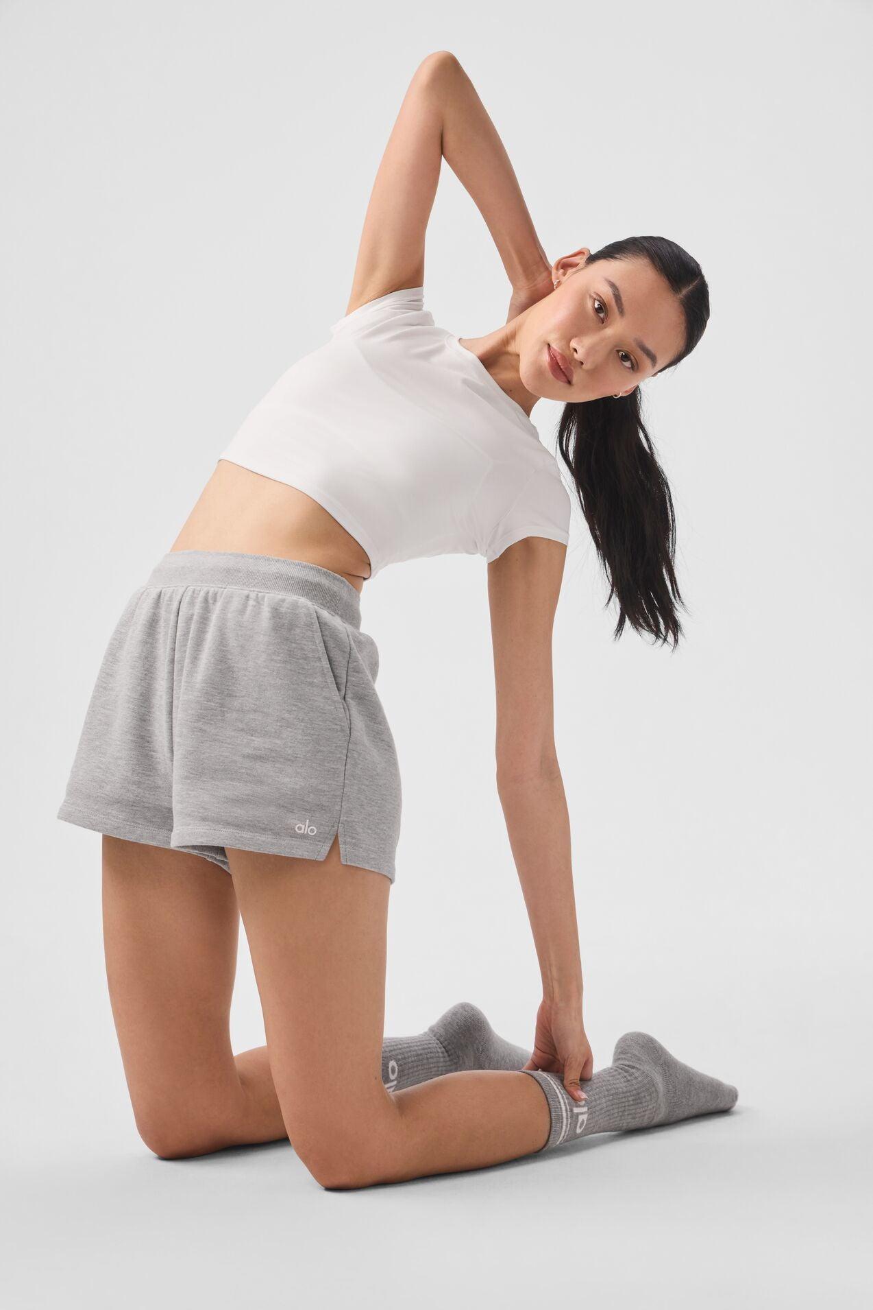 Low Key Sweat Short - Athletic Heather Grey Female Product Image