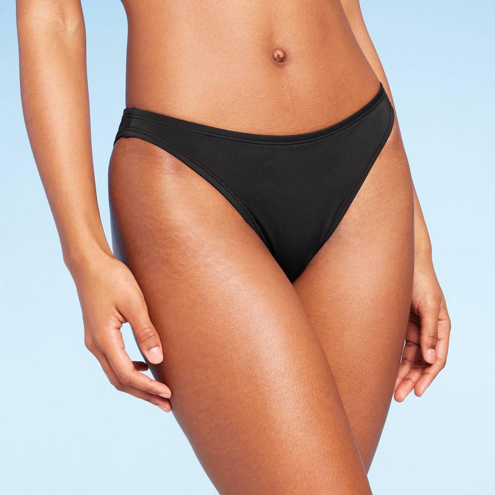 Womens High Leg Bikini Bottom - Shade & Shore Black XS Product Image