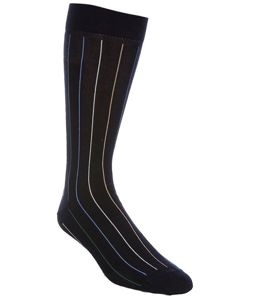 Ted Baker London Vertical Stripe Mid-Calf Dress Socks Product Image