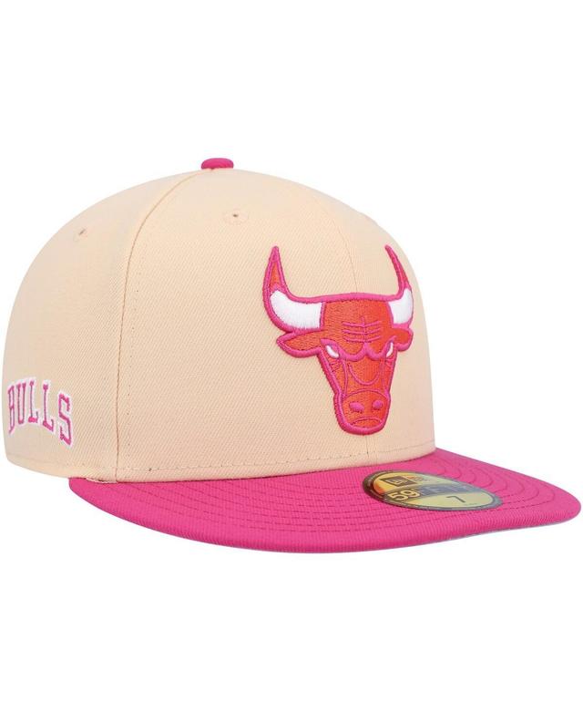 Mens New Era Orange Chicago Bulls Passion Mango 59FIFTY Fitted Hat - Orange Product Image