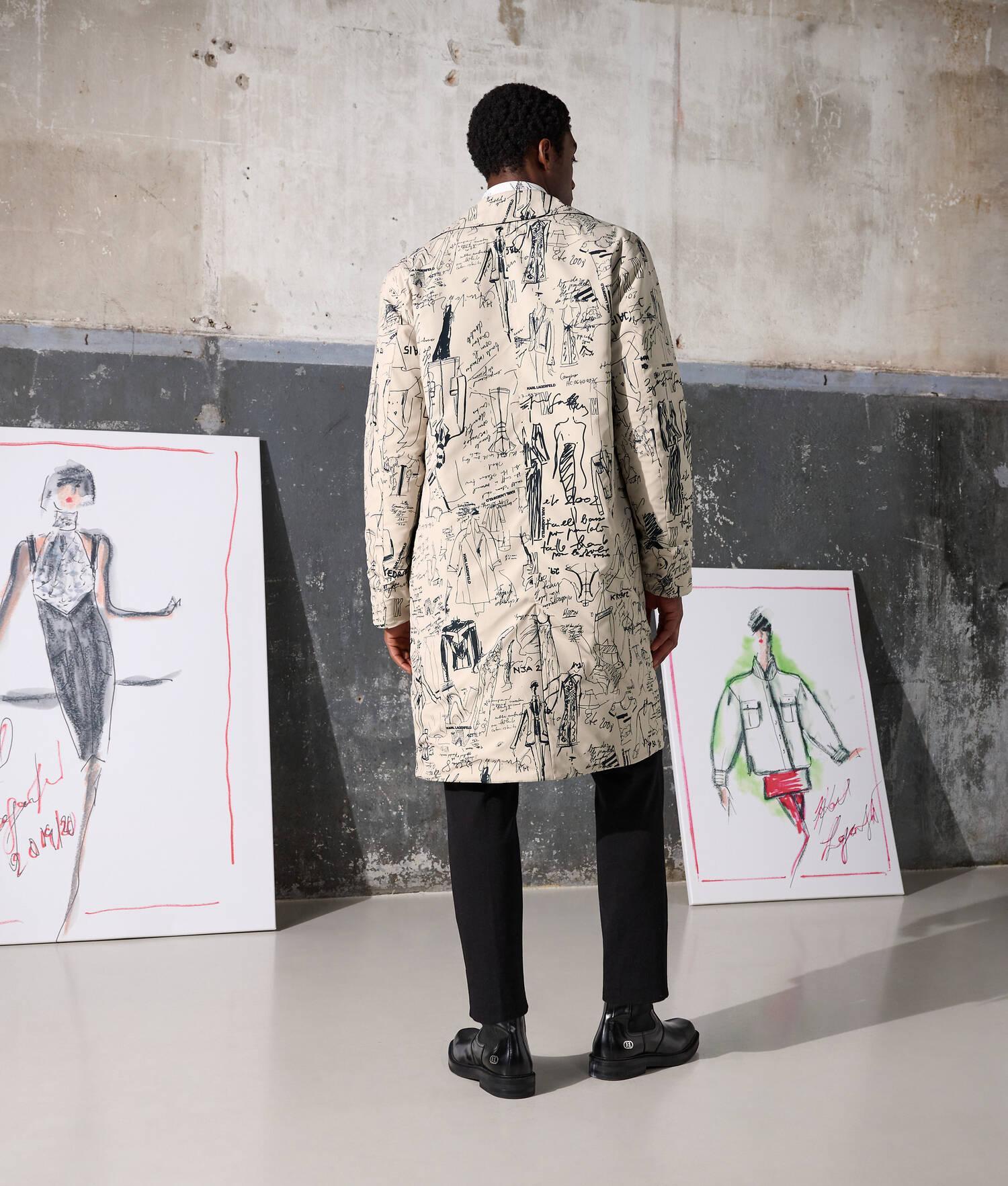 REVERSIBLE SKETCHED TRENCH COAT Product Image