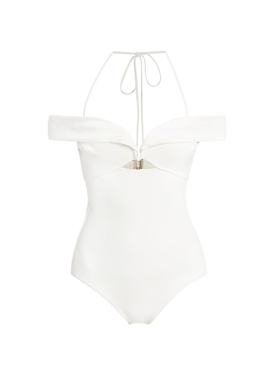 Womens Lexi Off-The-Shoulder One-Piece Swimsuit Product Image