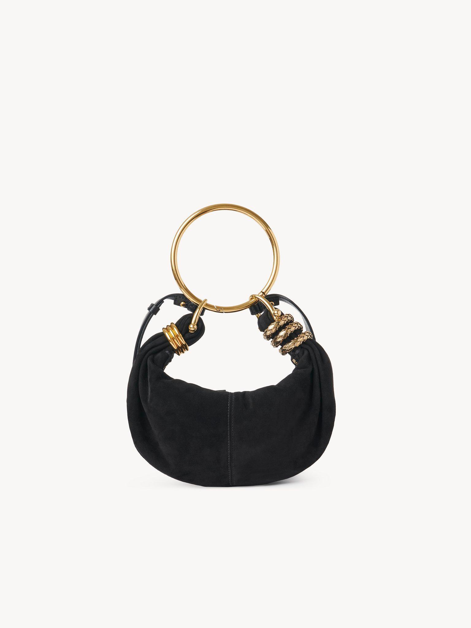 Small Bracelet hobo bag in suede leather Product Image