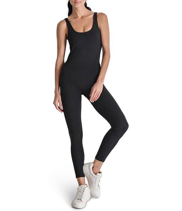 DKNY Stretch Scoop Neckline Sleeveless Unitard Product Image