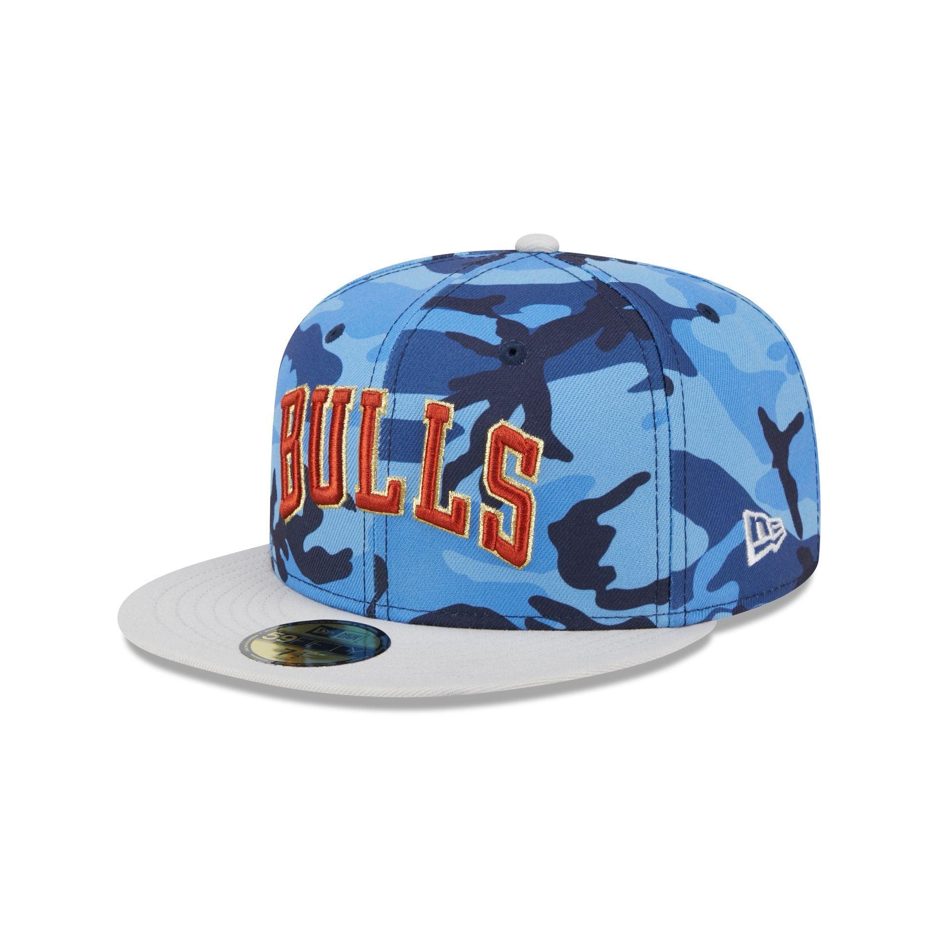 Chicago Bulls Blue Camo 59FIFTY Fitted Hat Male Product Image