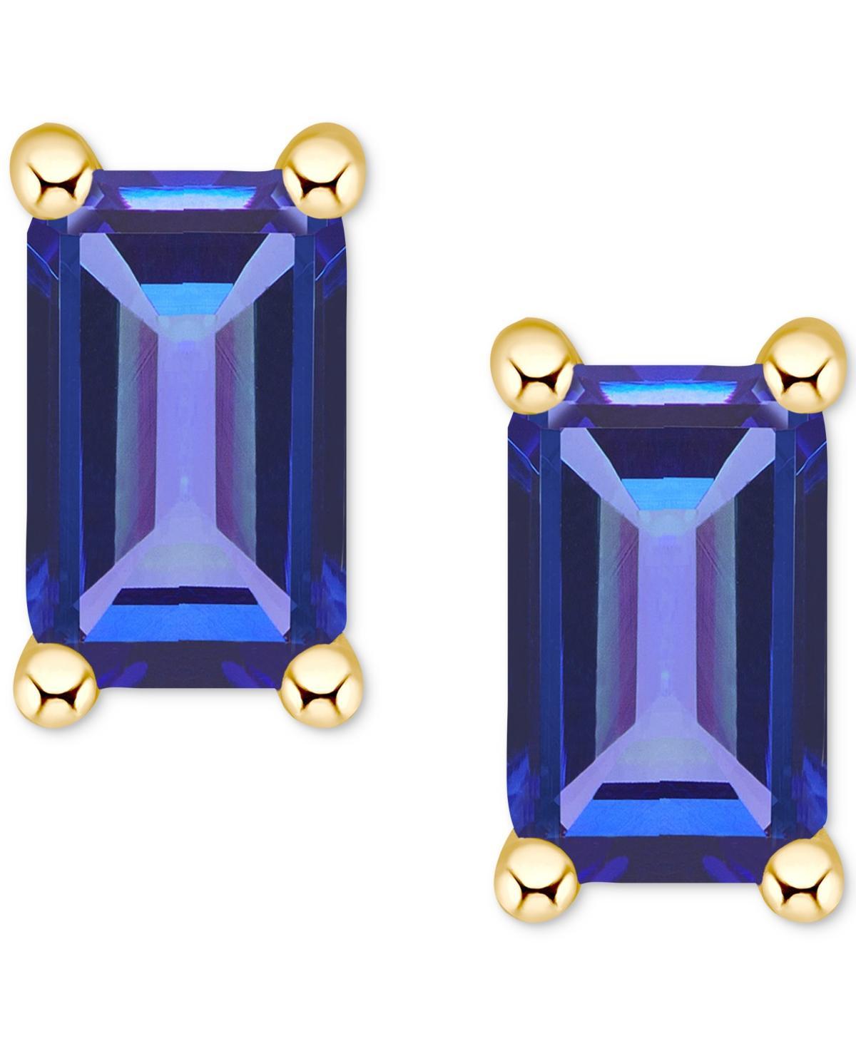 Tanzanite Stud Earrings (1/2 ct. t.w.) in 14k Gold (Also in Emerald, Ruby & Sapphire) Product Image