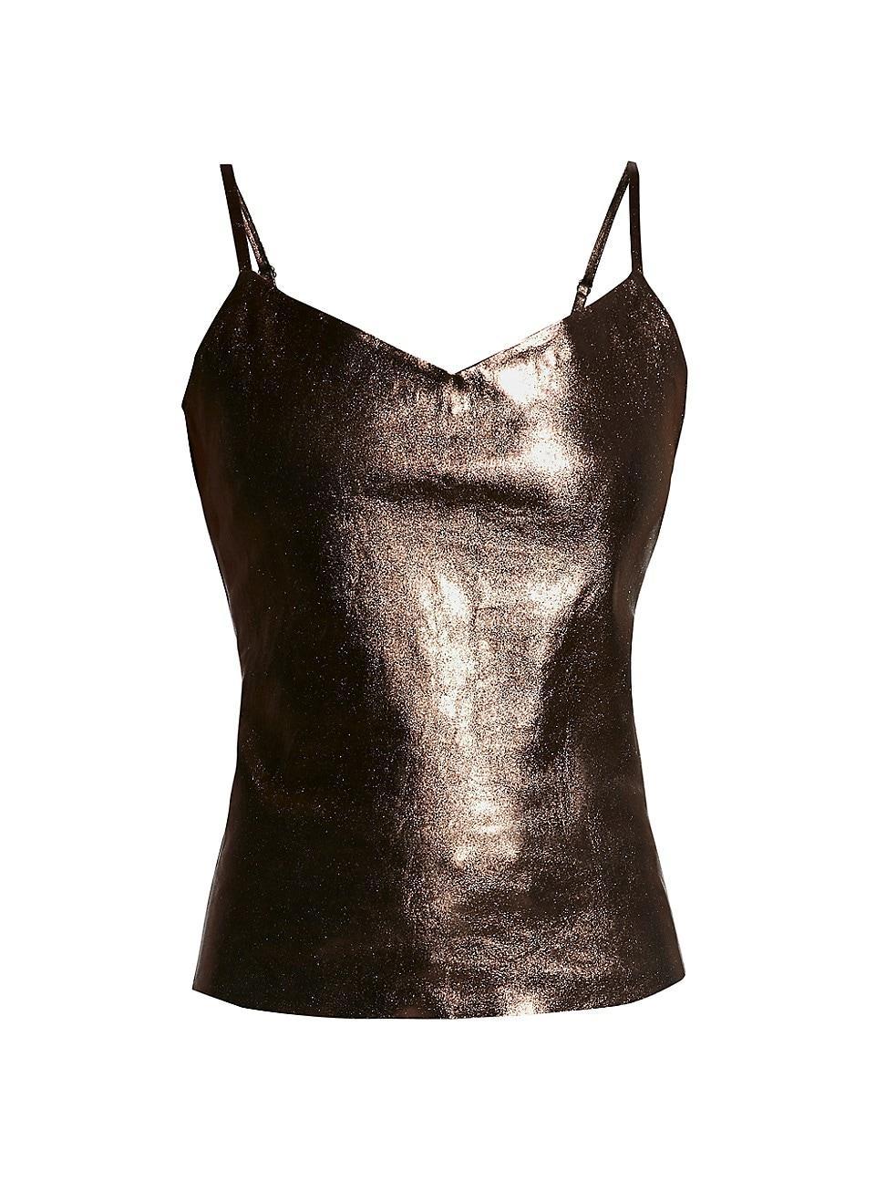 Womens Elodie Stretch Leather Tank Top Product Image