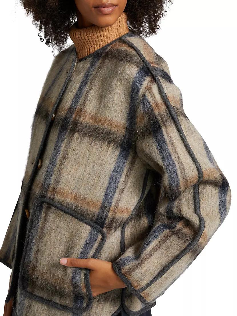 Janet Plaid Wool-Blend Jacket Product Image