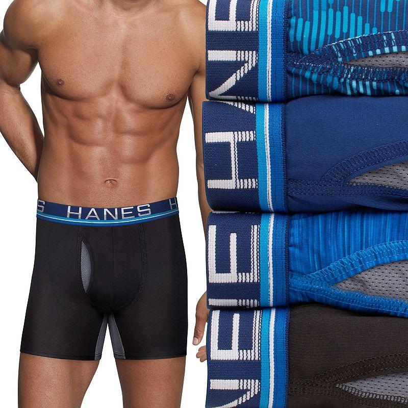 Mens Hanes 4-pack Sport X-Temp 2.0 Performance Boxer Briefs Product Image