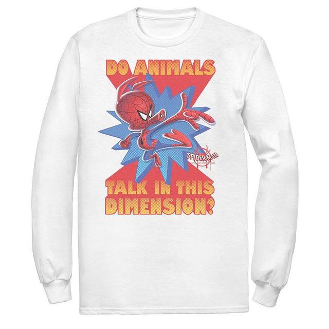 Mens Marvel Spider-Man Spiderverse Ham Quote Long Sleeve Graphic Tee Product Image