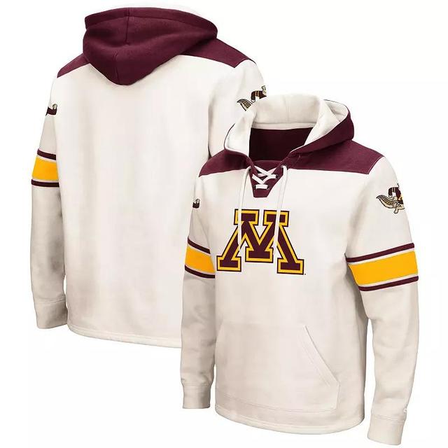 Mens Colosseum Cream Minnesota Golden Gophers 2.0 Lace-Up Pullover Hoodie Product Image