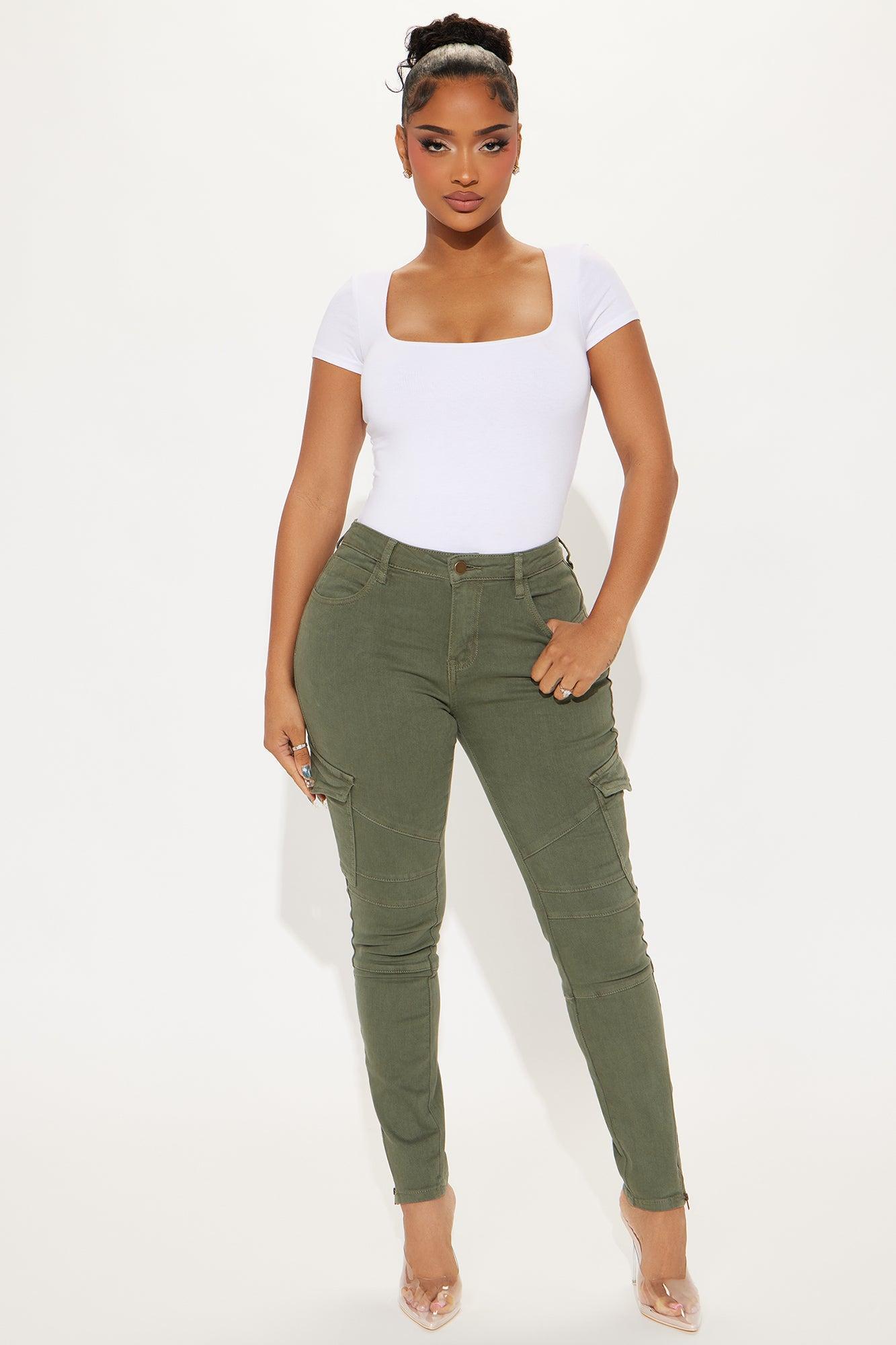 Don't Tempt Me Skinny Pant - Olive Product Image