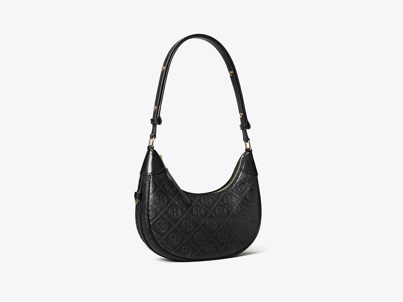 T Monogram Leather Crescent Bag Product Image