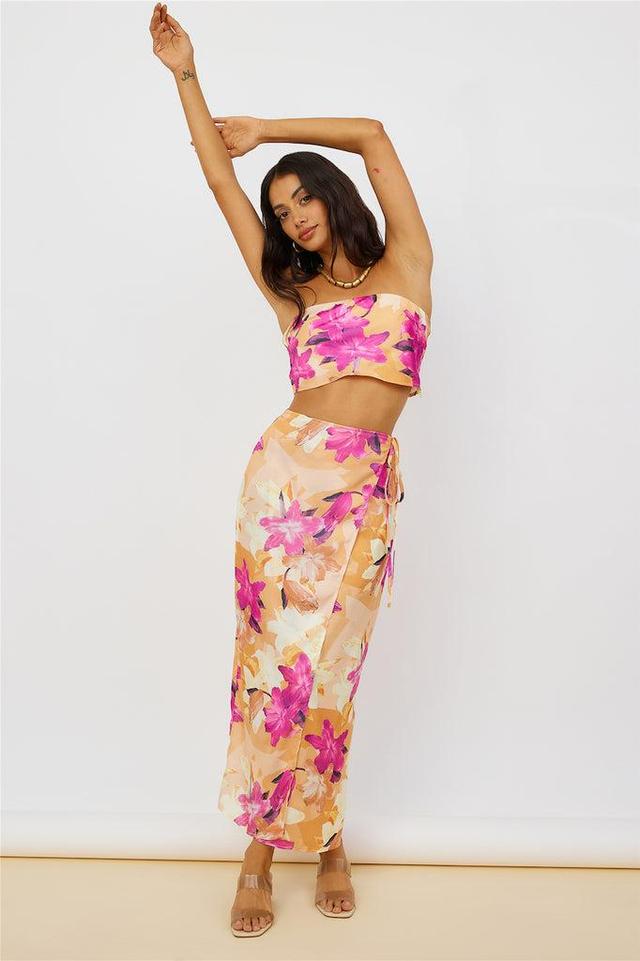 Sun On My Shoulder Maxi Skirt Floral Product Image