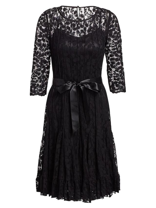 Womens Lace Pintuck Dress Product Image