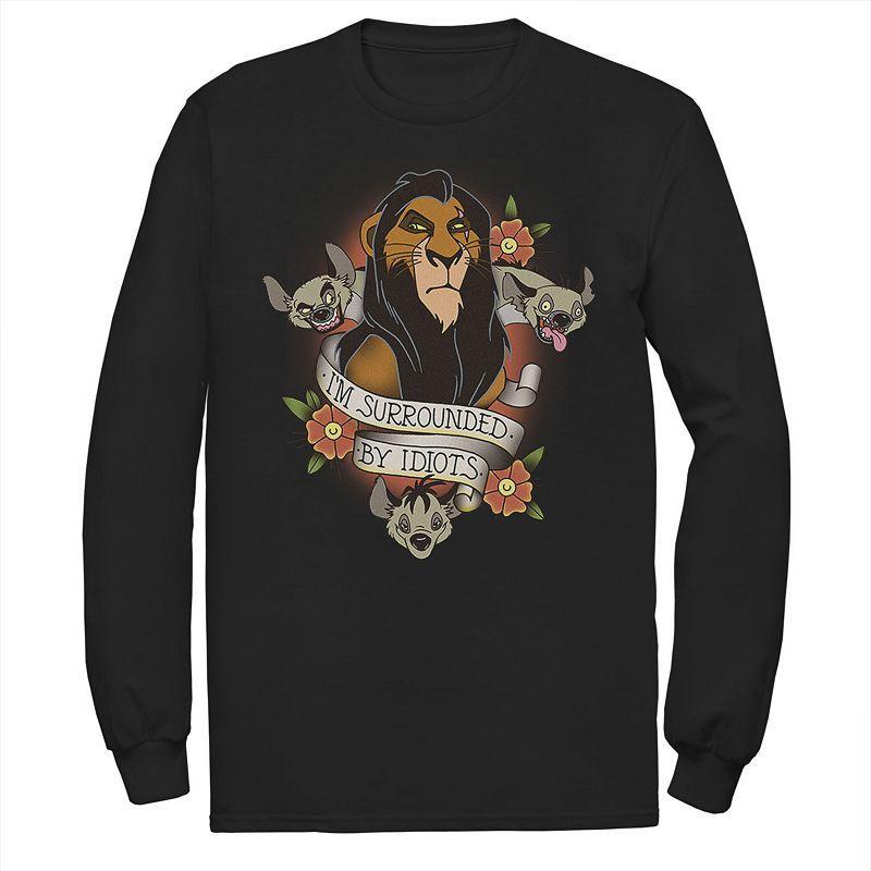 Disneys The Lion King Scar With Hyenas Mens Surrounded By Idiots Tee Product Image