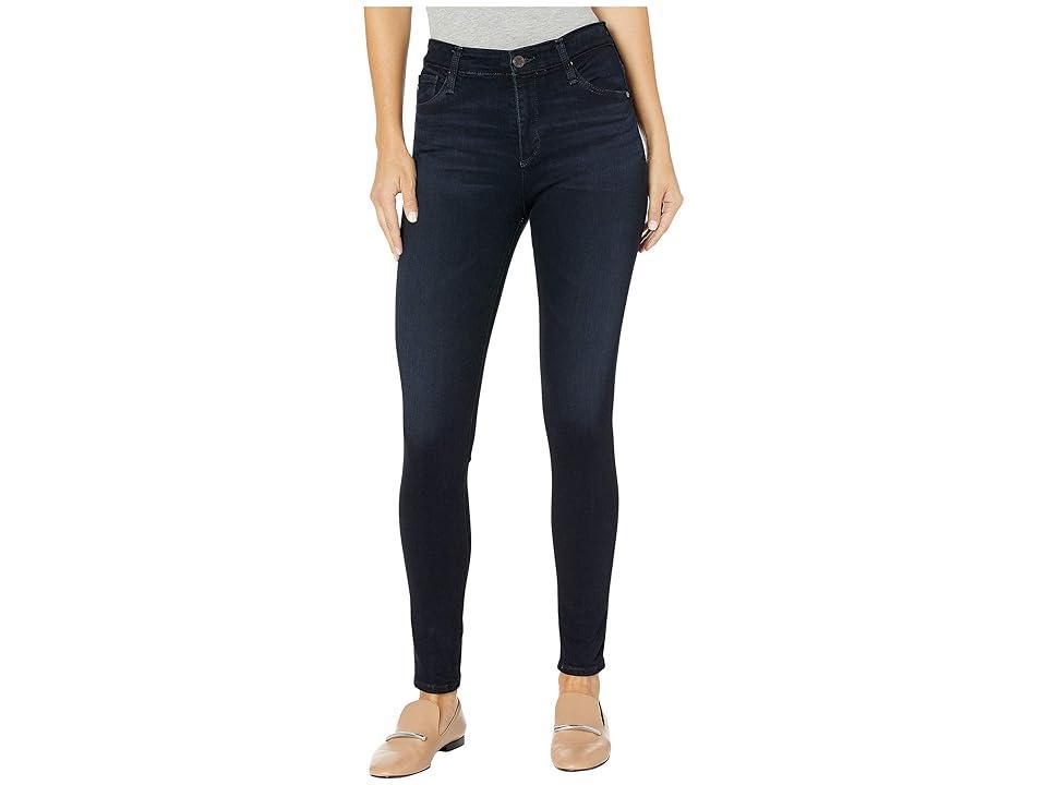 Ag Farrah High Rise Ankle Skinny Jeans in Blue Above Product Image