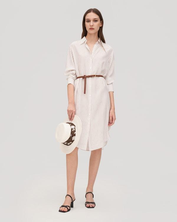 Pinstriped Freesia Shirt Dress product image