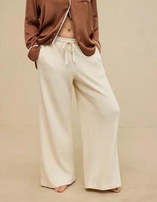 Aerie Waffle Wide Leg Skater Pant Product Image