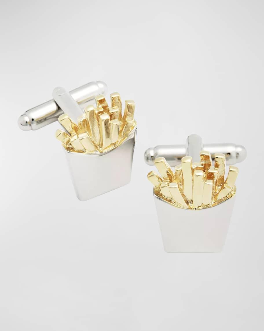 Men's Two-Tone French Fries Cufflinks Product Image