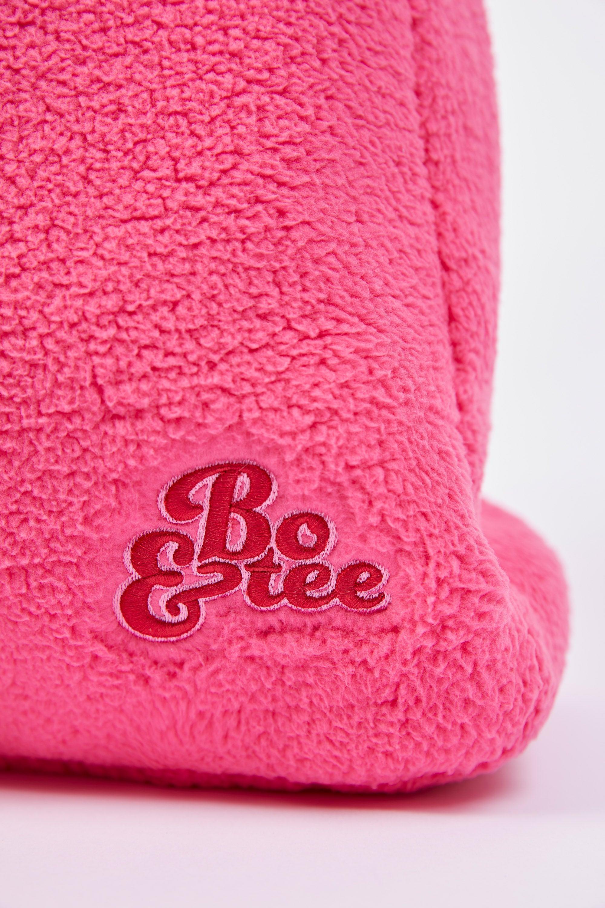 Oversized Fleece Tote Bag in Hot Pink Product Image