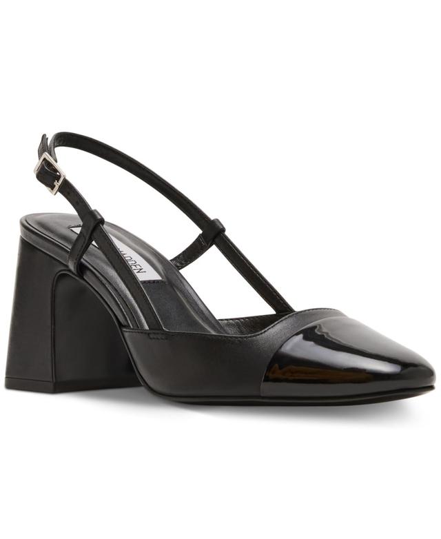 Steve Madden Becka Leather Cap Toe Slingback Pumps Product Image