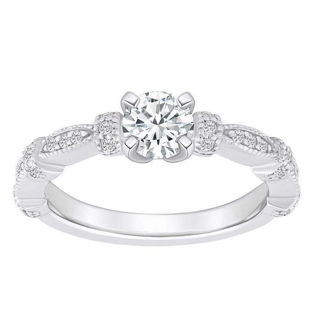 Alyson Layne 14k Gold 1/2 Carat T.W. Diamond Embellished Band Engagement Ring, Womens White Product Image