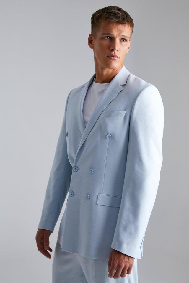 Tall Double Breasted Slim Suit Jacket | boohooMAN USA Product Image