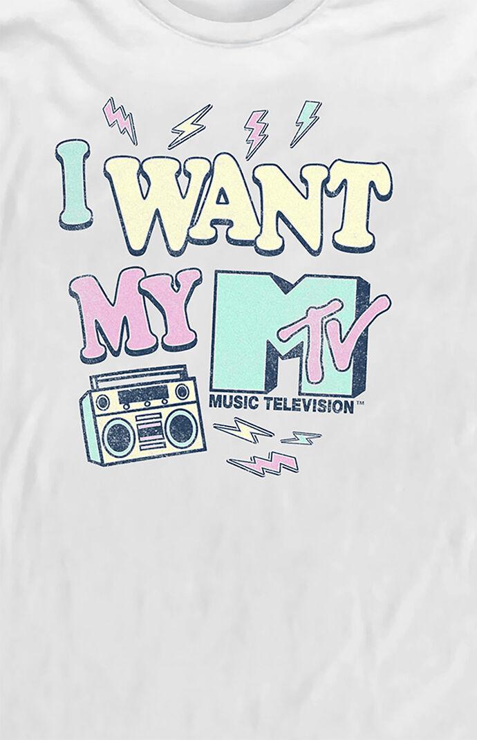 Mens I Want My MTV Graphic Tee White Product Image